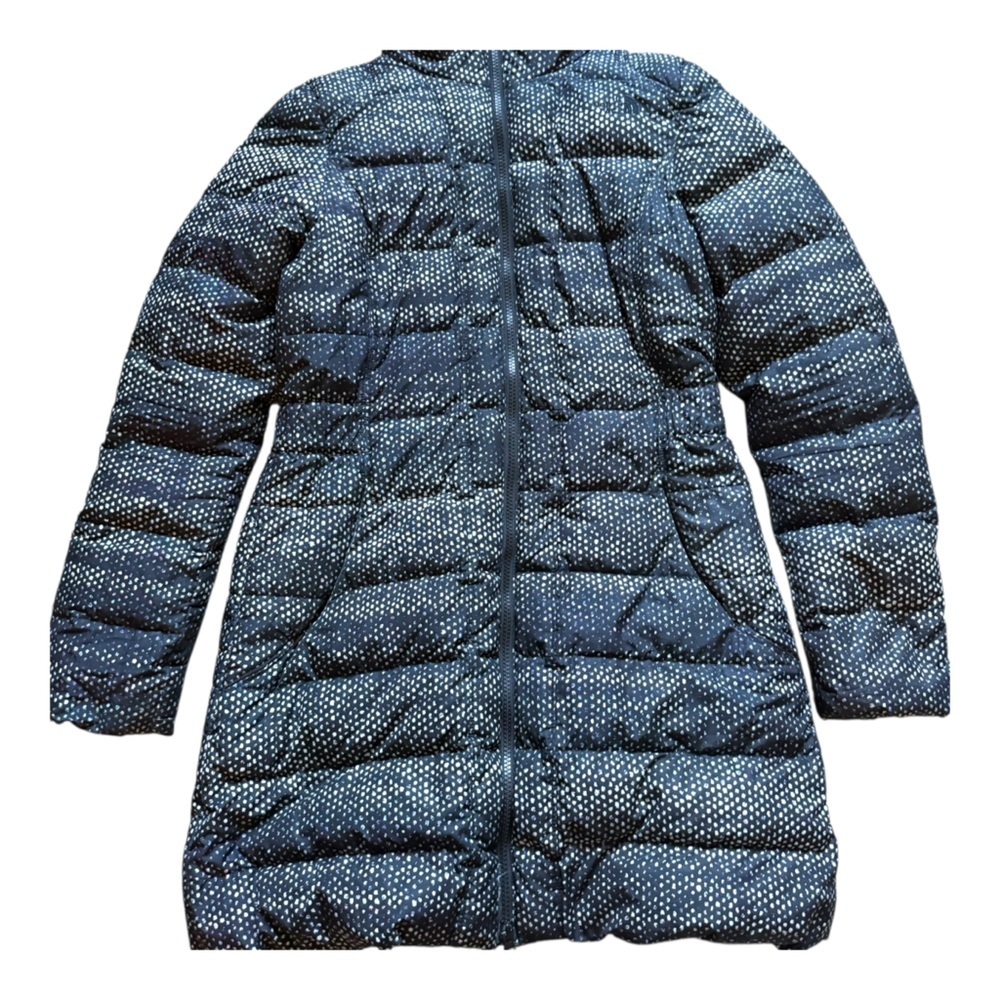 The North Face Black Donegal Print Gotham Goose Down Coat Sz S Black Digital - Picture 3 of 10